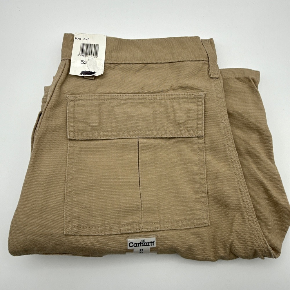 Carhartt B78 DWD Mens Canvas Cargo Shorts Tan Khaki Size 32 NWT Workwear